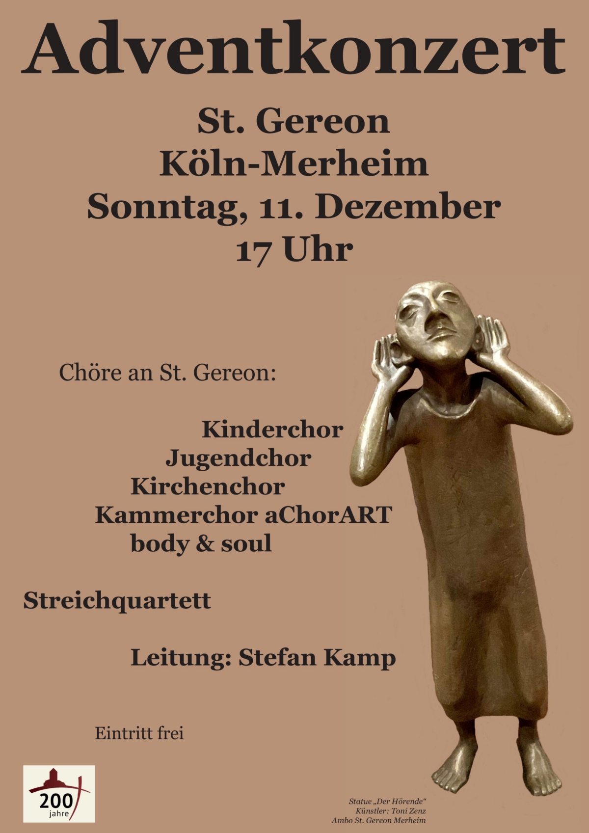 Plakat Adventskonzert Gereon 2022