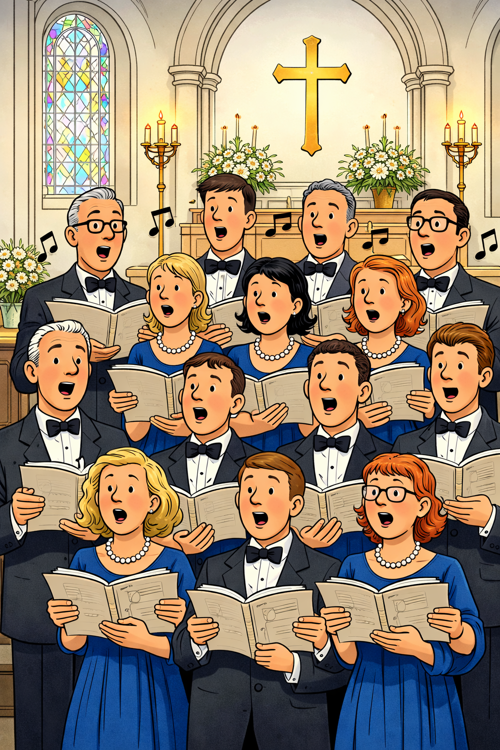 Chorauftritt in der Kirche